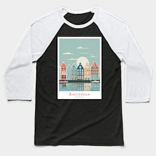 Amsterdam Canal Houses Baseball T-Shirt